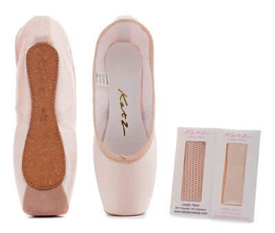 KATZ Pink Satin Professional Ballet Pointe Shoes Hard Shank Suede