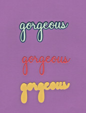 GORGEOUS 2 word with background die cuts scrapbook cards