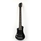 Left hand Mini traveling 6 string electric guitar rosewood fingerboard in black