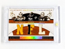 2007 National Treasures Triple Game Patch Joe Greene Bob Lilly J. Youngblood /25