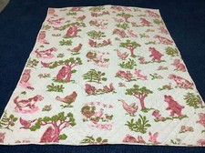 Baby Blanket with Vintage Fabric Hand Quilted