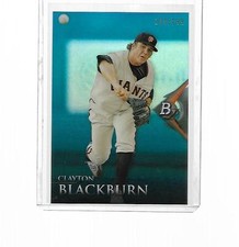 2014 BOWMAN PLATINUM BASEBALL CLAYTON BLACKBURN BLUE REFRACTOR #BPCP49 184/399