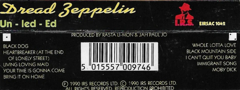 Dread Zeppelin Un-Led-Ed CASSETTE ALBUM Rock, Reggae Reggae-Pop, Parody - Image 4 of 4