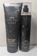 Bath  Body Works Into the Night Body Cream 8 oz  Body Mist 2 pc Bundle 