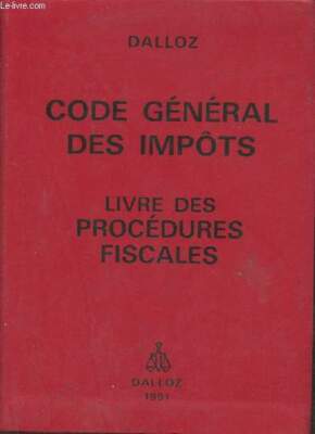 Code général des impôts- Livre des procédures fiscales - Collecti | eBay