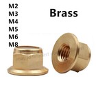 <!--F#f_0-->M2 M3 M4 M5 M6 M8 Brass Hex Flange Lock Nut With Nylon Insert <!--F/-->