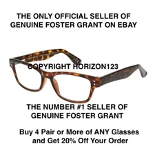 SALE🔥NEW🔥Foster Grant Conan Tortoise Multi Focus Reading Glasses-PICK STRENGTH