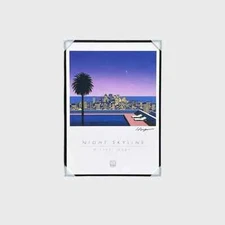Hiroshi Nagai 'Night Skyline' Exhibition Poster Authentic