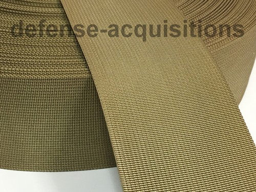 3 PULGADAS Mil Spec Tejido Militar MIL-W-17337 COYOTE Tipo 2 Por Yarda - Imagen 2 de 6