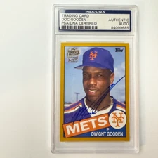 Dwight Gooden Signed 2016 Topps Archives Fan Favorite Gold #/50 PSA Auto Auth