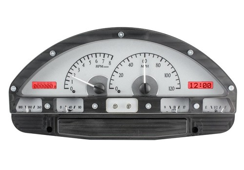 Dakota Digital 56 Ford Pickup Analog Gauge System Silver Red Kit VHX-56F-PU-S-R - Picture 2 of 6