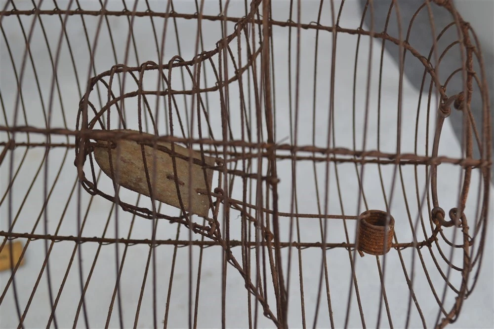 trap animal mouse rat hand made wire cage 13x6x6 19th c original