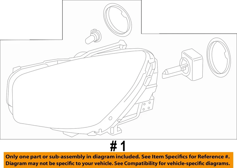 Faro derecho Mercedes SL550 2013 OEM sin módulo montaje agrietado Foto 4 de 4