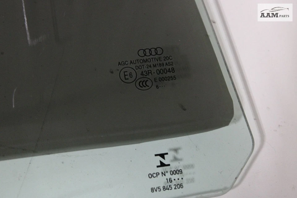 2015-2020 AUDI A3 QUATTRO ЗАДНЯЯ ПРАВАЯ БОКОВАЯ ДВЕРЬ СТЕКЛО ОКНА 8V5845206 OEM - Изображение 3 из 4