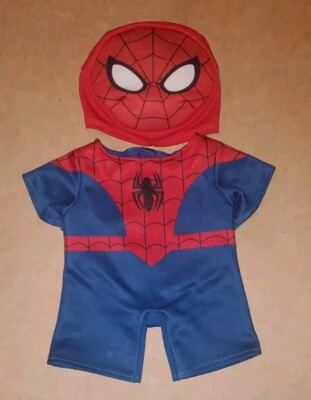 Build-A-Bear Marvel  Spider-Man Costume with Mask Red Blue Clothes Suit Ultimate