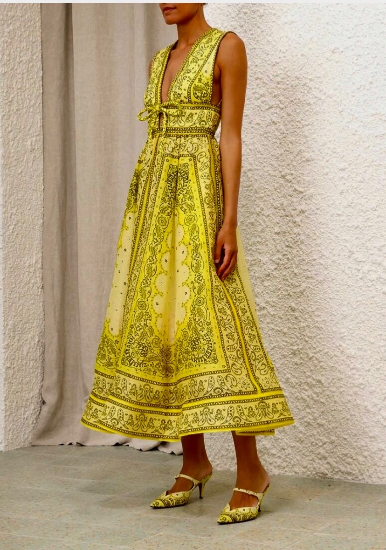 Zimmermann Matchmaker Sleeveless Bow Maxi Dress | eBay
