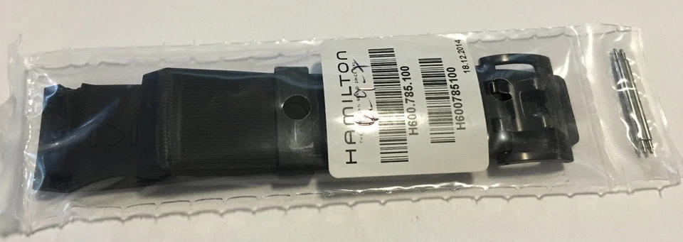 Original Hamilton BelowZero H785750 / H785850 Black Rubber Watch Band Strap - Image 3 of 4