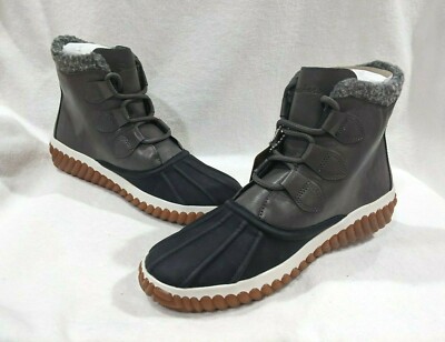 Skechers Jagged Pond Black/Charcoal Women's Duck Boots-Size