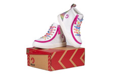 Billy Classic Lace High Tops White Rainbow Big Kids Size 7M