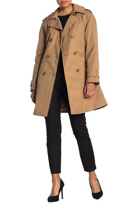 Kate Spade X Florence Broadhurst Double Breasted Khaki Trench Coat 