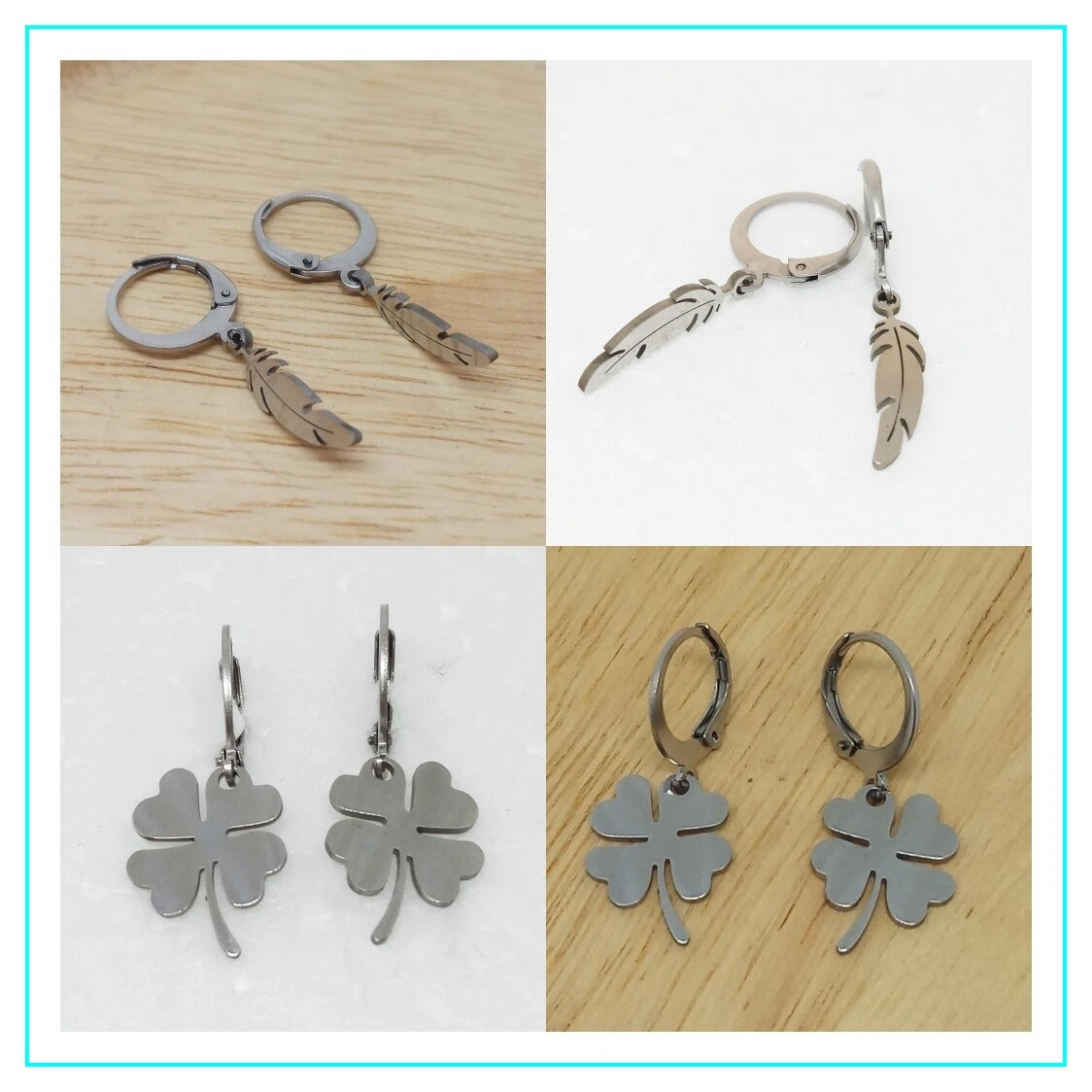 Orecchini argento lobo quadrifoglio argento LOTUS Silver lp1994-3