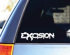 Excision White Vinyl Decal Sticker EDM Dance Car Laptop EDC Trance DJ Head Bang
