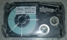 Casio Genuine Black on White 1 Pack Label-making tapes, XR12WE1