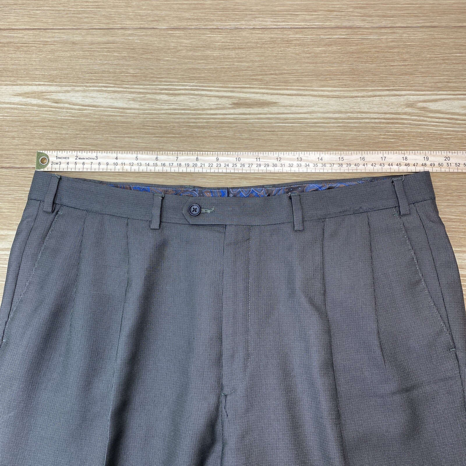 Pantalon De Vestir Plisados ​​Dobladillo Para Hombre Lauren Ralph Lauren 38X29