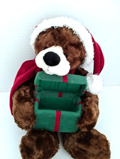 Gotta Getta GUND 14" Brown Teddy Bear 'MYLAR' Christmas Stuffed Plush.    105