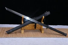 Broadsword,Black Gold dao Sword Real,Forged Damascus Blade,Alloy Fittings,Full T