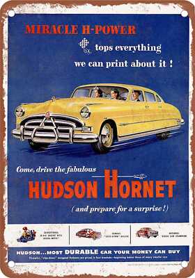 METAL SIGN - 1951 Hudson Vintage Ad 01 - Old Retro Rusty Look
