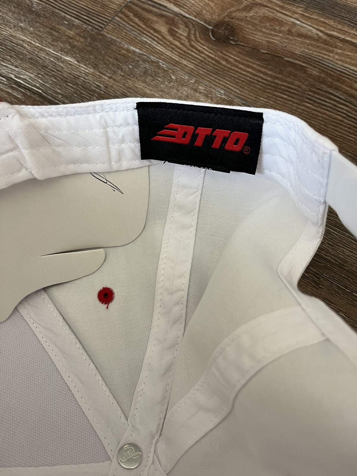 Billy Hill red patch hat lightly worn Whitetrasht… - image 4