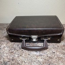Vintage 12 Audio Cassette Tape Carry Storage Case Vinyl Faux Leather Service Mfg