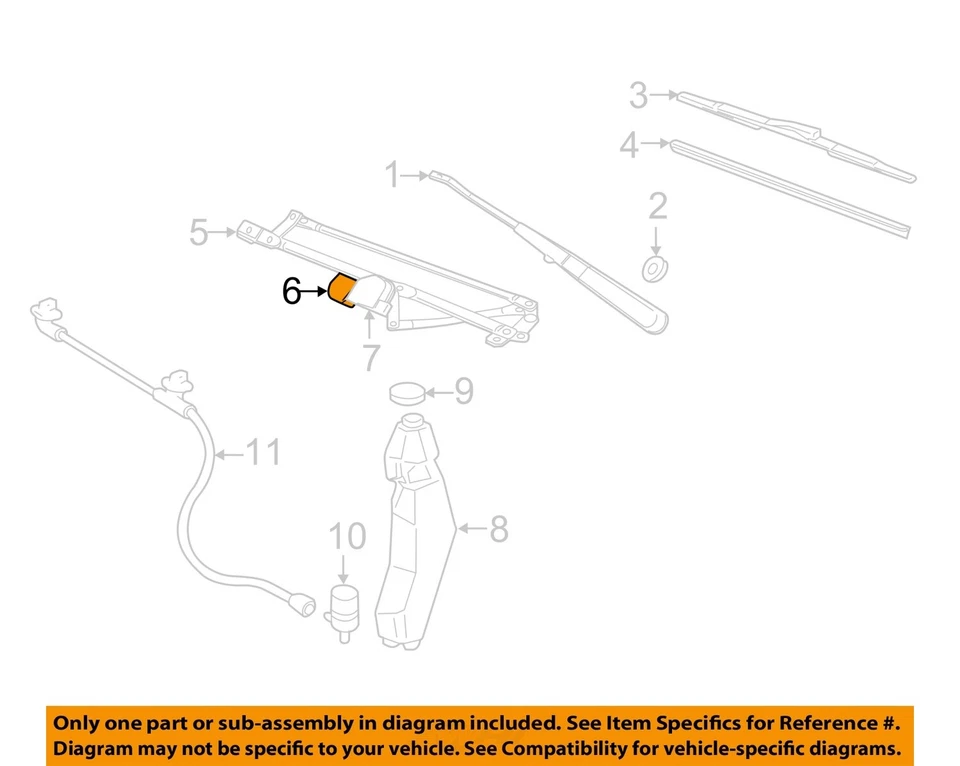 Used Windshield Wiper Motor fits: 2010 Gmc Savana 1500 van  Grade A - Image 3 of 4