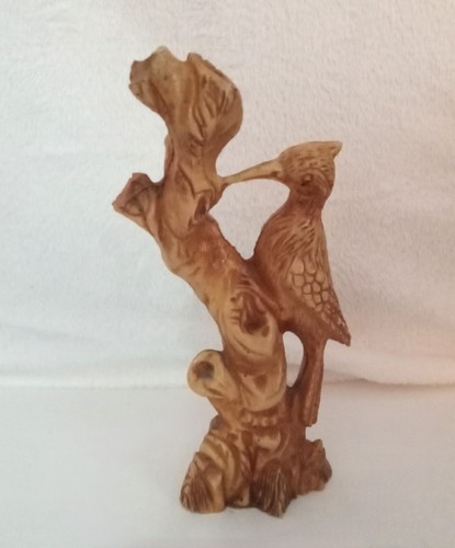 Vintage Woodpecker Bird Decoration Oriental Heavy Plastic Resin 10in PLEASE READ