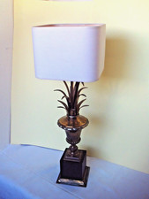 Alte Tischlampe Messing Tischleuchte Fensterlampe Antik Nachttischlampe Palme