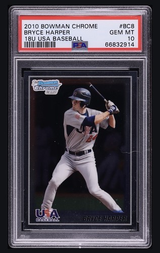 Bryce Harper #BC8 2010 Bowman Chrome 18U USA Baseball card
