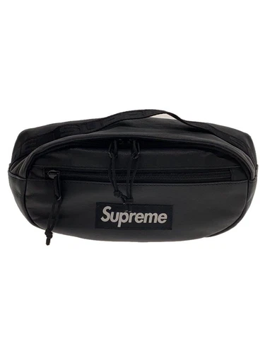 Sac taille suprême 23AW cuir fileté cuir vachette noir occasion