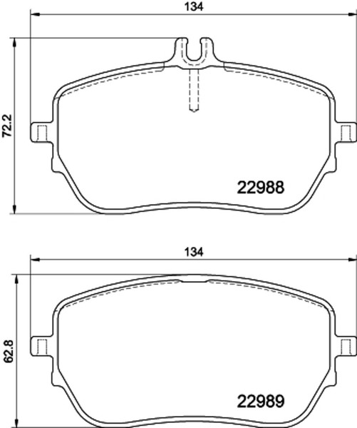 Bremsbelagsatz Scheibenbremse Hella Pagid 8DB 355 037-961 FüR Mercedes Klasse-image