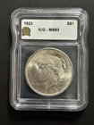1923 Peace Silver Dollar ICG MS63