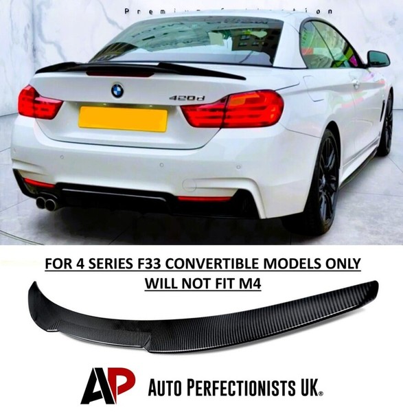 Spoiler Stivale Posteriore Bmw Serie 4 Cabrio F33 Fibra Di Carbonio Stile M4 Ala Labbro-image