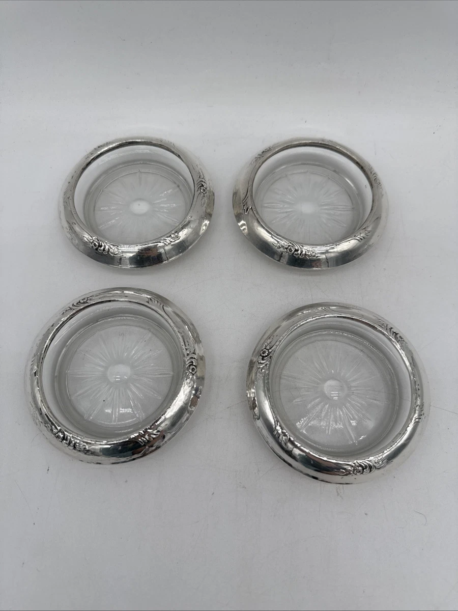 Frank M. Whiting Antique US Sterling Silver Dishes & Coasters for