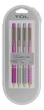 TUL GL Series Retractable Gel Pens Medium Point 0.8mm Assorted Metallic Inks NEW