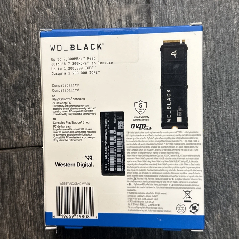 New Seagate 2.5" Game Drive PS5 2TB M.2 NVMe Gen 4.0 x 4 SSD ZP2000GP3A1001 - Image 2 of 2