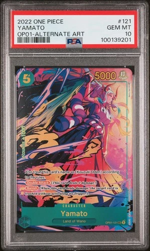 2022 ONE PIECE OP01-ROMANCE DAWN ALTERNATE ART #121 YAMATO PSA 10