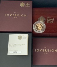 2016 Proof Half  Gold Sovereign Scarce