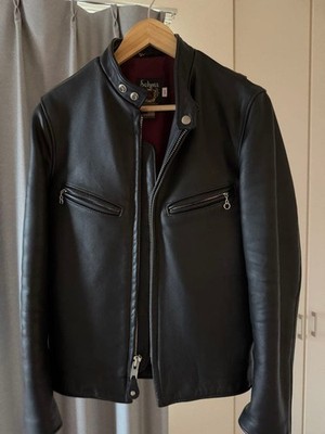 Schott Lederjacke Größe 34 Single Rider keine größeren Mängel schwarz