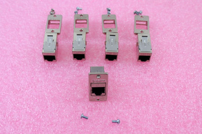 Lot of 5 L-Com ECF504-SC5E Cat5e RJ45 Shielded (8x8) Panel Mount Style Coupler