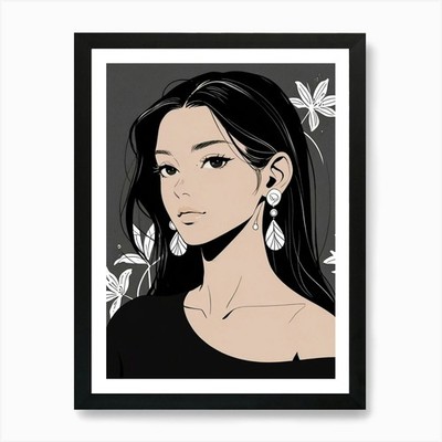 Leonardo Anime Xl A Minimalist Line Gerahmtes Wandbild Poster Leinwanddruck Bild