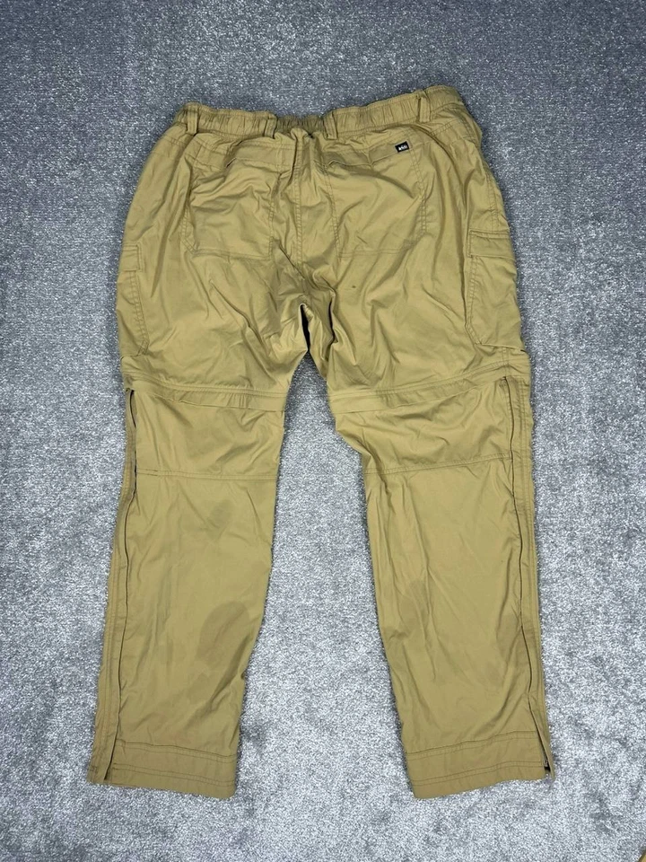 Pantalones convertibles REI Co Op Sahara para mujer 20 beige cargo elástico tiro alto senderismo Foto 2 de 4